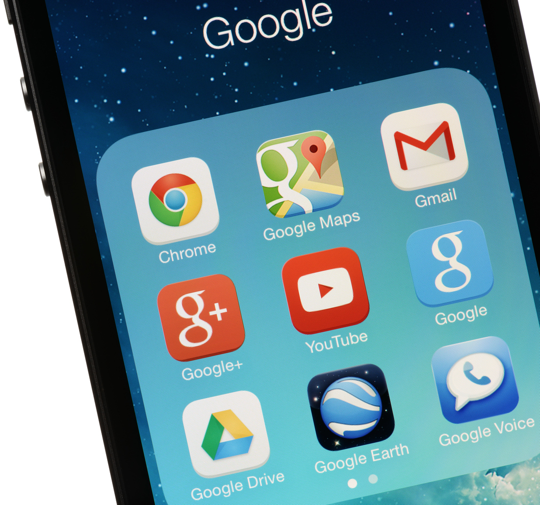 Google Apps on an iPhone