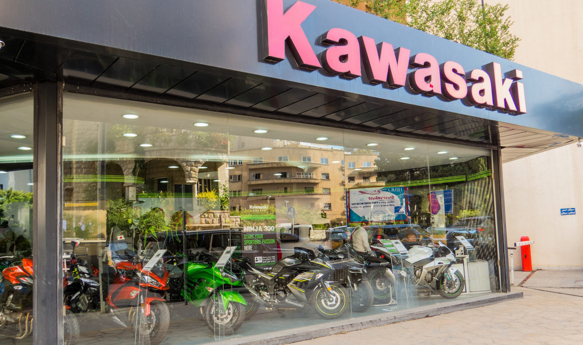 Kawasaki shop showcase in Beirut, Lebanon